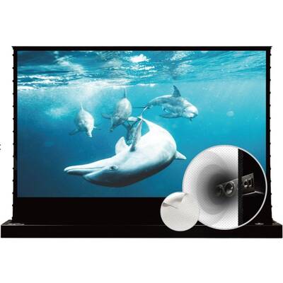 картинка Vividstorm CUSTOM B 135" S White Cinema Perforated Motorized Tension Floor Rising screen (X=490) от магазина Одежда+