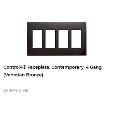 картинка Декоративная рамка NextGen Control4 NextGen Four-Gang Faceplate, Contemporary (Venetian Bronze) от магазина Одежда+
