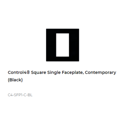 картинка Декоративная рамка Control4 Square Single Faceplate, Contemporary (Black) от магазина Одежда+