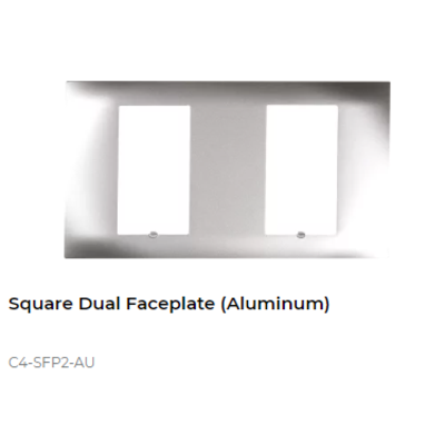 картинка Рамка декоративная двойная Control4 SQUARE DUAL FACEPLATE PLASTIC (ALUMINUM) aluminum от магазина Одежда+