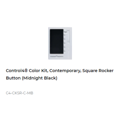 картинка Клавиша большая для выключателя\регулятора света Control4 Color Kit, Contemporary, Square Rocker Button (Midnight Black) от магазина Одежда+