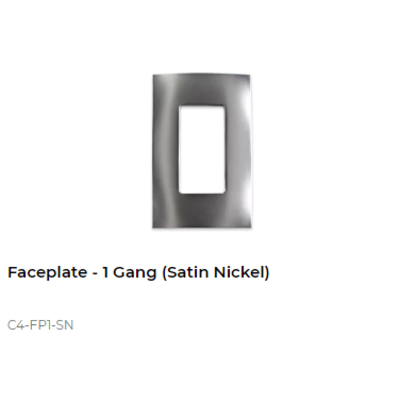 картинка Декоративная рамка NextGen Control4 NextGen One-Gang Faceplate (Satin Nickel) от магазина Одежда+