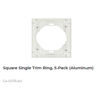 картинка Переходник для установки в круглый подрозетник одинарный Control4 SQUARE SINGLE TRIM RING, 5-PACK (ALUMINUM) aluminum от магазина Одежда+