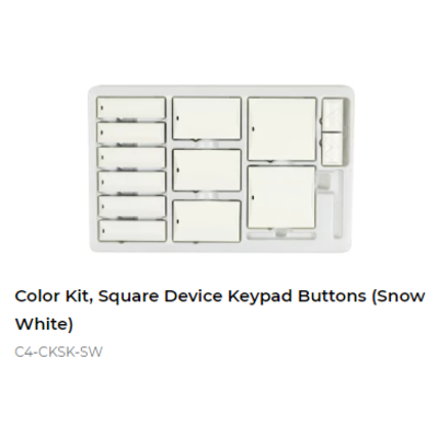 картинка Набор кнопок для выключателя\регулятора\пульта Control4 COLOR KIT, SQUARE DEVICE, KEYPAD BUTTONS (SNOW WHITE) snow white от магазина Одежда+