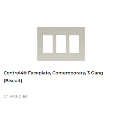 картинка Декоративная рамка NextGen Control4 NextGen Three-Gang Faceplate, Contemporary (Biscuit) от магазина Одежда+
