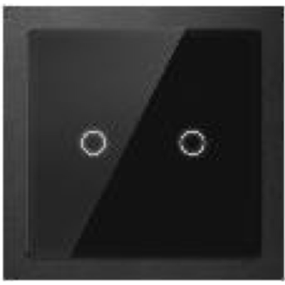 картинка Кнопочный сенсорный проводной пульт управления GVS KNX TOUCH PANEL SLIM, 2 BUTTONS black от магазина Одежда+