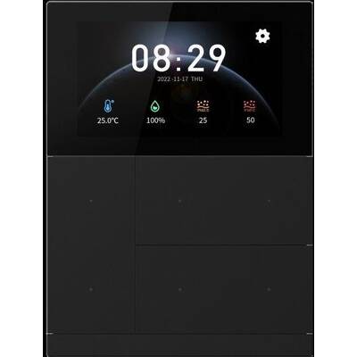 картинка Стеновая сенсорная панель управления с кнопками GVS KNX WALTZTOUCH+ PAD (METAL BUTTON) black от магазина Одежда+