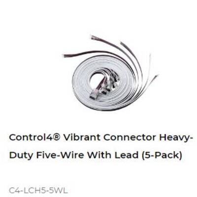картинка Коннектор для светодиодной ленты Control4 Vibrant Connector Heavy-Duty Five-Wire With Lead (5-Pack) от магазина Одежда+