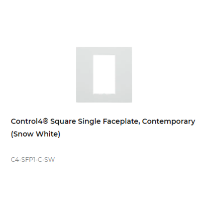 картинка Декоративная рамка Control4 Square Single Faceplate, Contemporary (Snow White) от магазина Одежда+