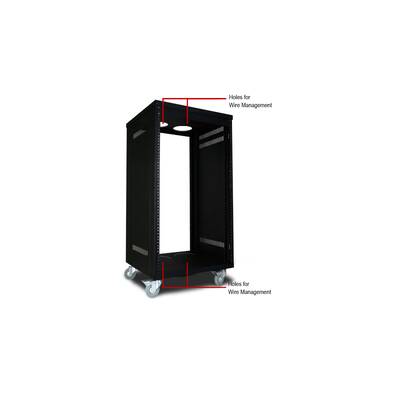 картинка Монтажный 19" рэк Strong CONTRACTOR SERIES 16U RACK WITH SIDE PANELS AND FINE FLOOR CASTERS black от магазина Одежда+