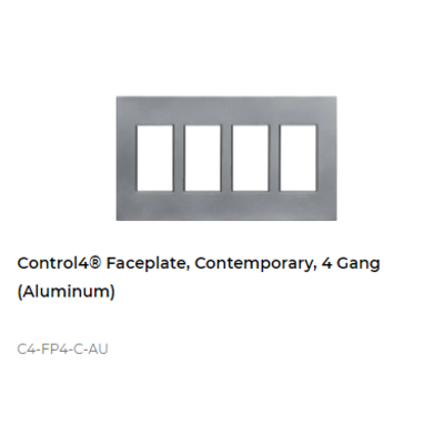 картинка Декоративная рамка NextGen Control4 NextGen Four-Gang Faceplate, Contemporary (Aluminum) от магазина Одежда+