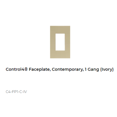 картинка Декоративная рамка NextGen Control4 NextGen One-Gang Faceplate, Contemporary (Ivory) от магазина Одежда+