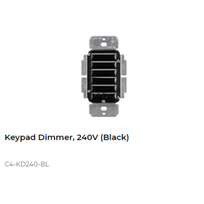 картинка Диммер с клавиатурой адаптивный беспроводной Control4 NextGen Keypad Dimmer, 240V (Black) от магазина Одежда+