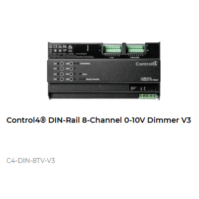картинка Диммер 0-10В 8-канальный Control4 DIN-Rail 8-Channel 0-10V Dimmer V3 от магазина Одежда+