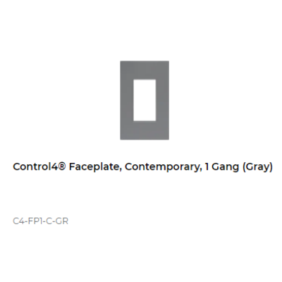 картинка Декоративная рамка NextGen Control4 NextGen One-Gang Faceplate, Contemporary (Gray) от магазина Одежда+