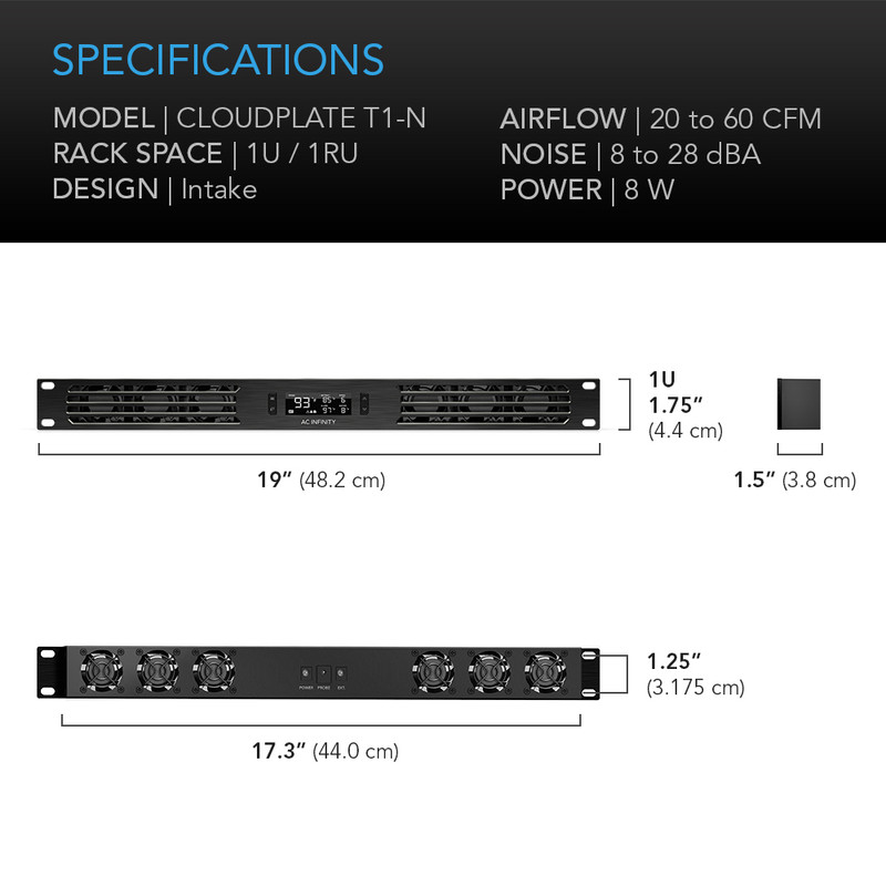 Quiet Rack Mount Fan 1U