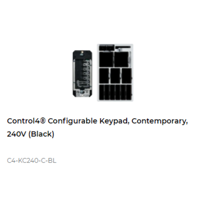 картинка Кнопочный пульт управления Control4 NextGen Configurable Keypad, Contemporary, 240V (Black) от магазина Одежда+