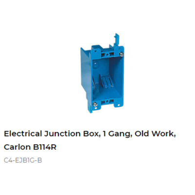 картинка Установочный короб Control4 Electrical Junction Box, 1 Gang, Old Work, Carlon B114R от магазина Одежда+