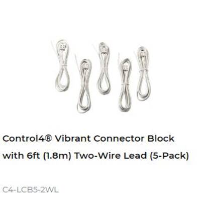 картинка Коннектор для светодиодной ленты Control4 Vibrant Connector Block with 6ft (1.8m) Two-Wire Lead (5-Pack) от магазина Одежда+