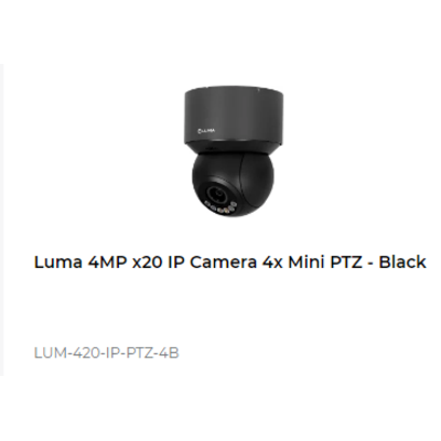 картинка IP камера PTZ Luma 420 SERIES 4MP IP OUTDOOR 4X MINI PTZ CAMERA black от магазина Одежда+