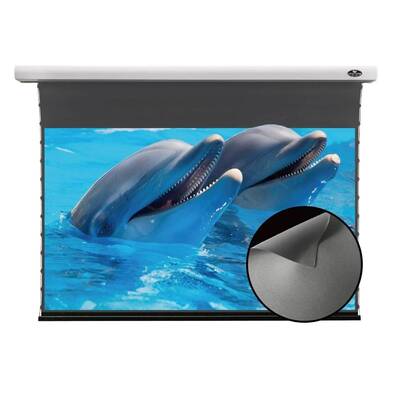 картинка Потолочный моторизованный экран Vividstorm Slimline Motorized Tension Obsidian Long Throw ALR Projector screen 120 от магазина Одежда+