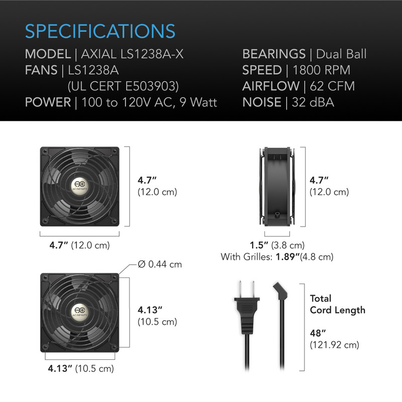 120mm ac axial muffin cooling fan