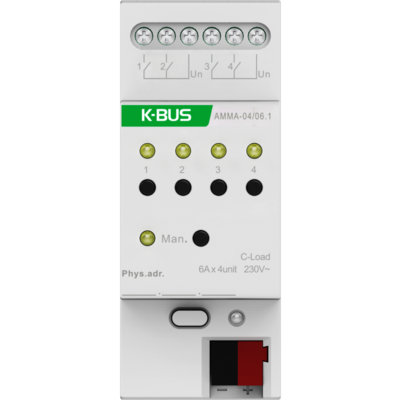 картинка Релейный модуль DIN-реечный 4-канальный GVS KNX 4-Fold Multi-function Actuator, 6A от магазина Одежда+