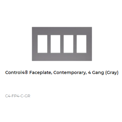 картинка Декоративная рамка NextGen Control4 NextGen Four-Gang Faceplate, Contemporary (Gray) от магазина Одежда+