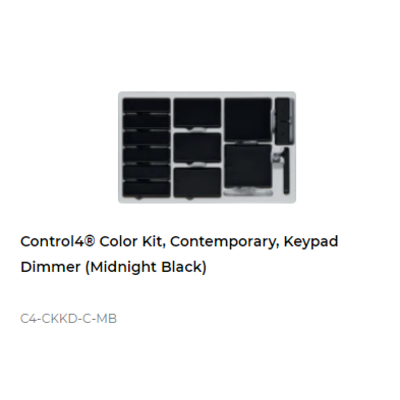 картинка Набор клавиш Control4 NextGen Keypad Dimmers Color Decora Kit, Contemporary (Midnight Black) от магазина Одежда+