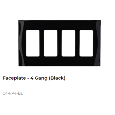 картинка Декоративная рамка NextGen Control4 NextGen Four-Gang Faceplate (Black) от магазина Одежда+
