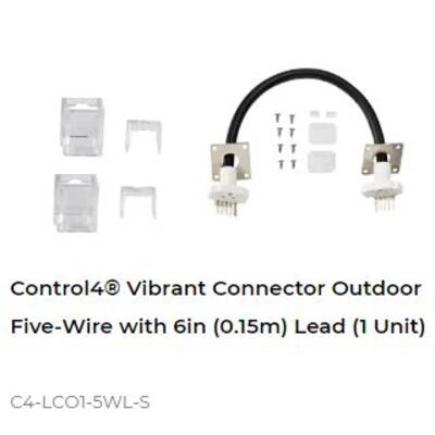 картинка Коннектор для светодиодной ленты Control4 Vibrant Connector Outdoor Five-Wire with 6in (0.15m) Lead (1 Unit) от магазина Одежда+