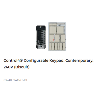 картинка Кнопочный пульт управления Control4 NextGen Configurable Keypad, Contemporary, 240V (Biscuit) от магазина Одежда+