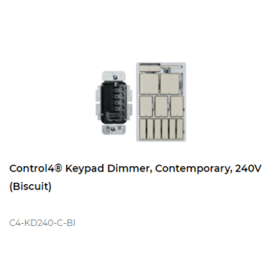 картинка Диммер с клавиатурой адаптивный беспроводной Control4 NextGen Keypad Dimmer, Contemporary, 240V (Biscuit) от магазина Одежда+