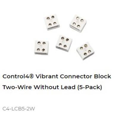 картинка Коннектор для светодиодной ленты Control4 Vibrant Connector Block Two-Wire Without Lead (5-Pack) от магазина Одежда+