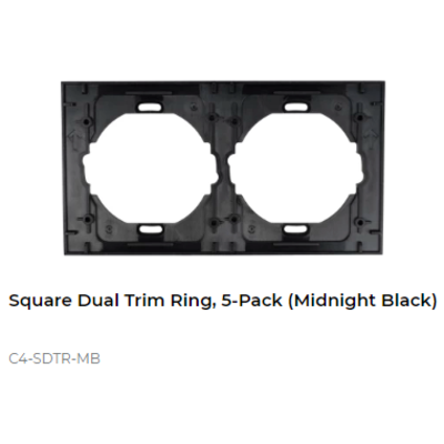 картинка Переходник для установки в круглый подрозетник двойной Control4 SQUARE DUAL TRIM RING, 5-PACK (MIDNIGHT BLACK) midnight black от магазина Одежда+