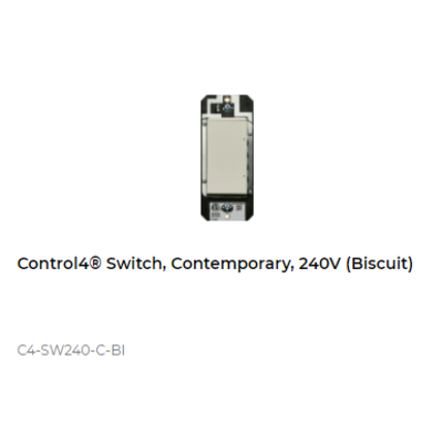 картинка Выключатель освещения беспроводной Control4 NextGen Switch, Contemporary, 240V (Biscuit) от магазина Одежда+