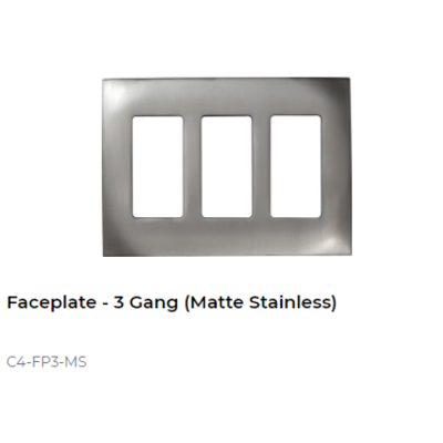 картинка Декоративная рамка NextGen Control4 NEXTGEN THREE-GANG FACEPLATE matte stainless от магазина Одежда+