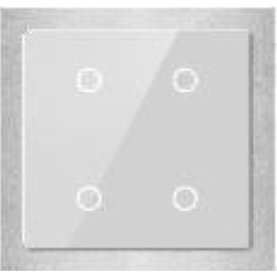 картинка Кнопочный сенсорный проводной пульт управления GVS KNX TOUCH PANEL SLIM, 4 BUTTONS silver от магазина Одежда+