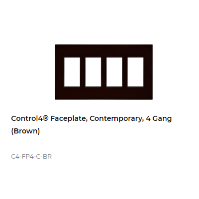 картинка Декоративная рамка NextGen Control4 NextGen Four-Gang Faceplate, Contemporary (Brown) от магазина Одежда+