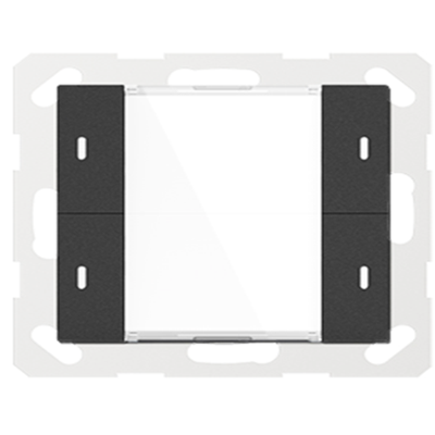 картинка Кнопочный проводной пульт управления GVS KNX PUSH BUTTON SENSOR, 2-GANG, 55MM (MATT FINISH) black от магазина Одежда+