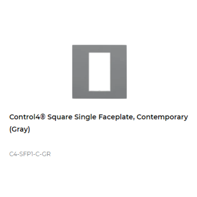 картинка Декоративная рамка Control4 Square Single Faceplate, Contemporary (Gray) от магазина Одежда+