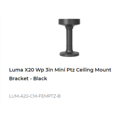 картинка Потолочный кронштейн для мини-PTZ-камеры Luma X20 WP 3IN MINI PTZ CEILING MOUNT BRACKET black от магазина Одежда+