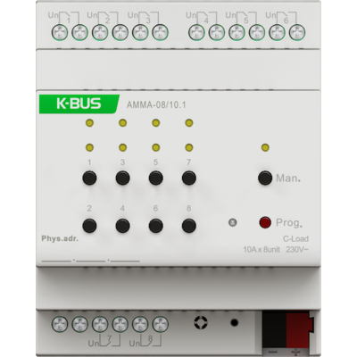 картинка Релейный модуль DIN-реечный 8-канальный GVS KNX 8-Fold Multi-function Actuator, 10A от магазина Одежда+