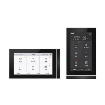 картинка Стеновая сенсорная панель управления с кнопками GVS KNX SMART TOUCH PANEL V50S, 5" black от магазина Одежда+