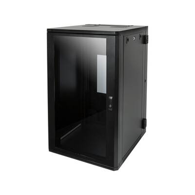 картинка Монтажный 19" настенный рэк Strong 18U WALL MOUNT RACK SYSTEM black от магазина Одежда+
