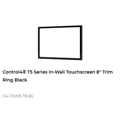 картинка Рамка декоративная сменная для стеновой панели T5 8" Control4 T5 Series In-Wall Touchscreen 8" Trim Ring (Black) от магазина Одежда+