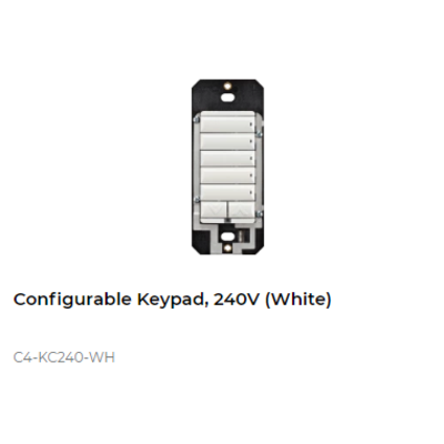 картинка Кнопочный пульт управления Control4 NextGen Configurable Keypad, 240V (White) от магазина Одежда+