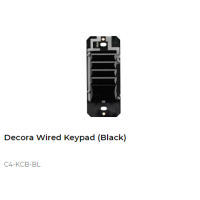 картинка Кнопочный пульт управления Control4 Decora Wired Configurable Keypad Gang Size (Black) от магазина Одежда+