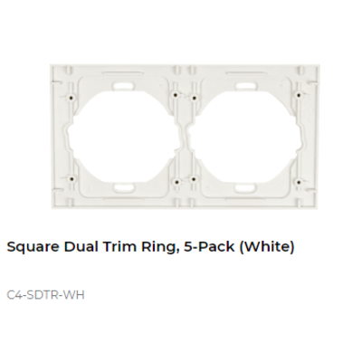 картинка Переходник для установки в круглый подрозетник двойной Control4 SQUARE DUAL TRIM RING, 5-PACK (WHITE) white от магазина Одежда+