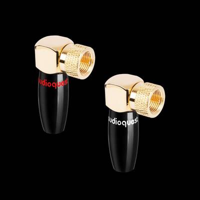 картинка Коннекторы AudioQuest Right-Angle F Plugs (2) от магазина Одежда+